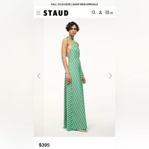 NWT STAUD DAWN DRESS SEAWOOD STRIPE size medium